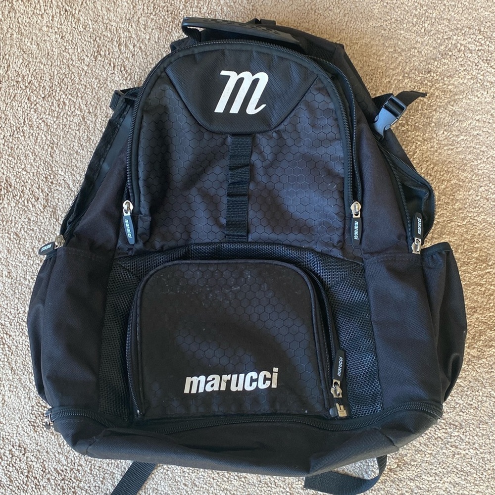 Marucci baseball bat backpack black EUC